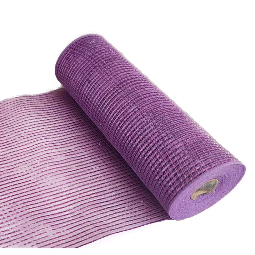 Christmas Forever DECOR MESH 10x10 YDS SM LAVENDER W/ LAVENDER METALLIC