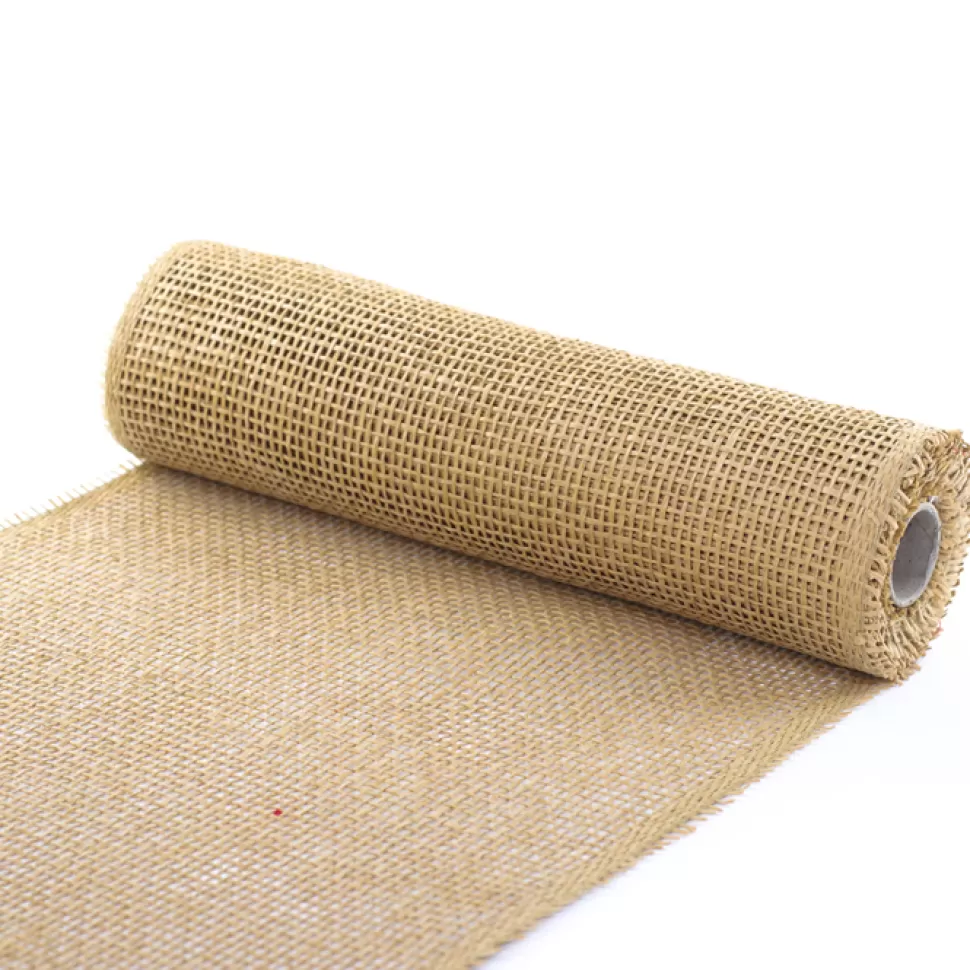 Christmas Forever DECOR MESH 12″X5 YDS NAT BURLAP LOOK TAN
