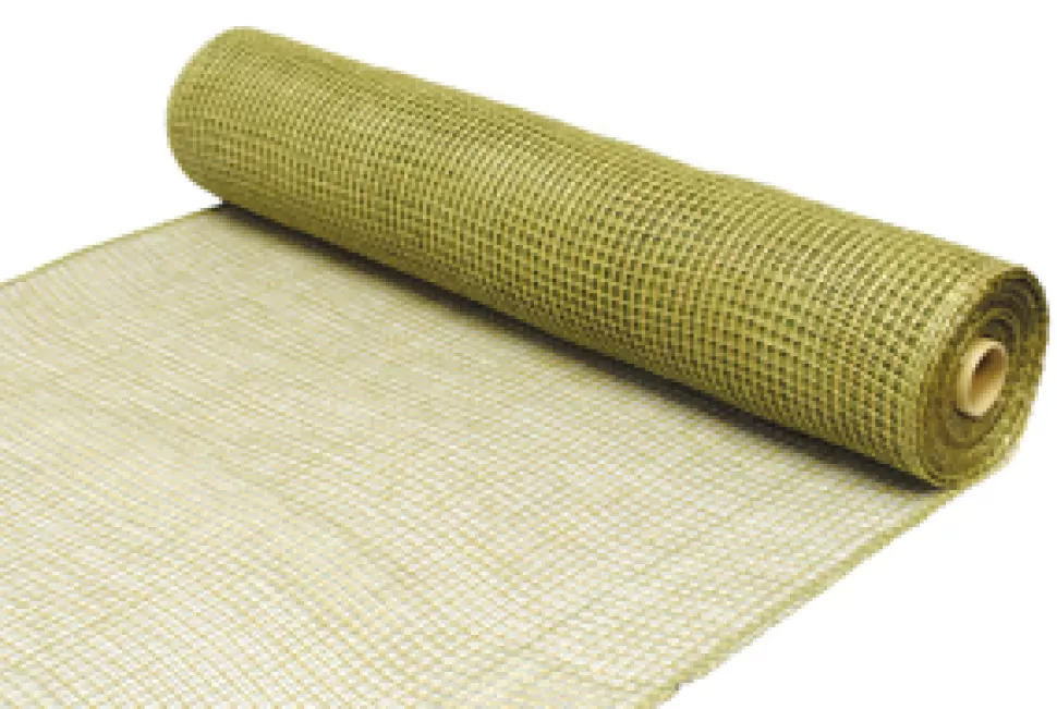 Christmas Forever DECOR MESH 21″ X10 YDS GREEN OLIVE BURLAP LOOK