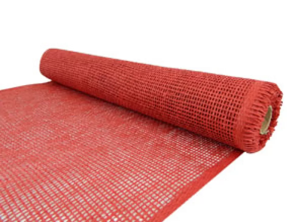 Christmas Forever DECOR MESH 21″ X 5 YDS RED CRANBERRY BURLAP LOOK