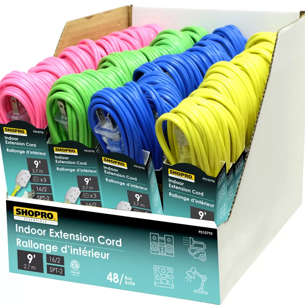 Christmas Forever EXT. CORD I/D 16/2 3-OUTLET 9′ MIXED COLORS