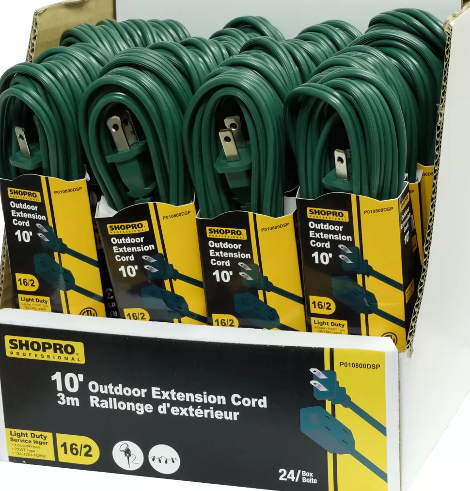 Christmas Forever EXT. CORD O/D 16/2 3M 3-OUTLET GREEN WIRE