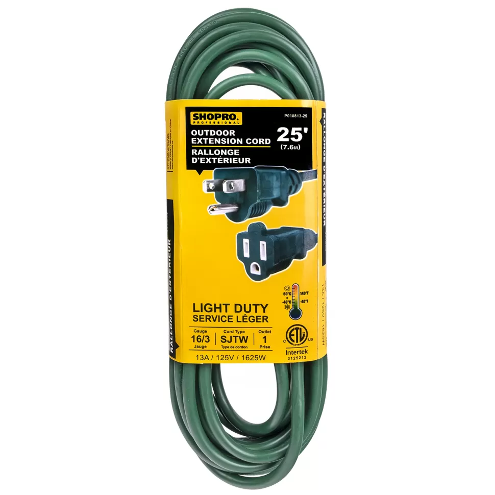 Christmas Forever EXT. CORD O/D 16/3 1-OUTLET 25′ GREEN