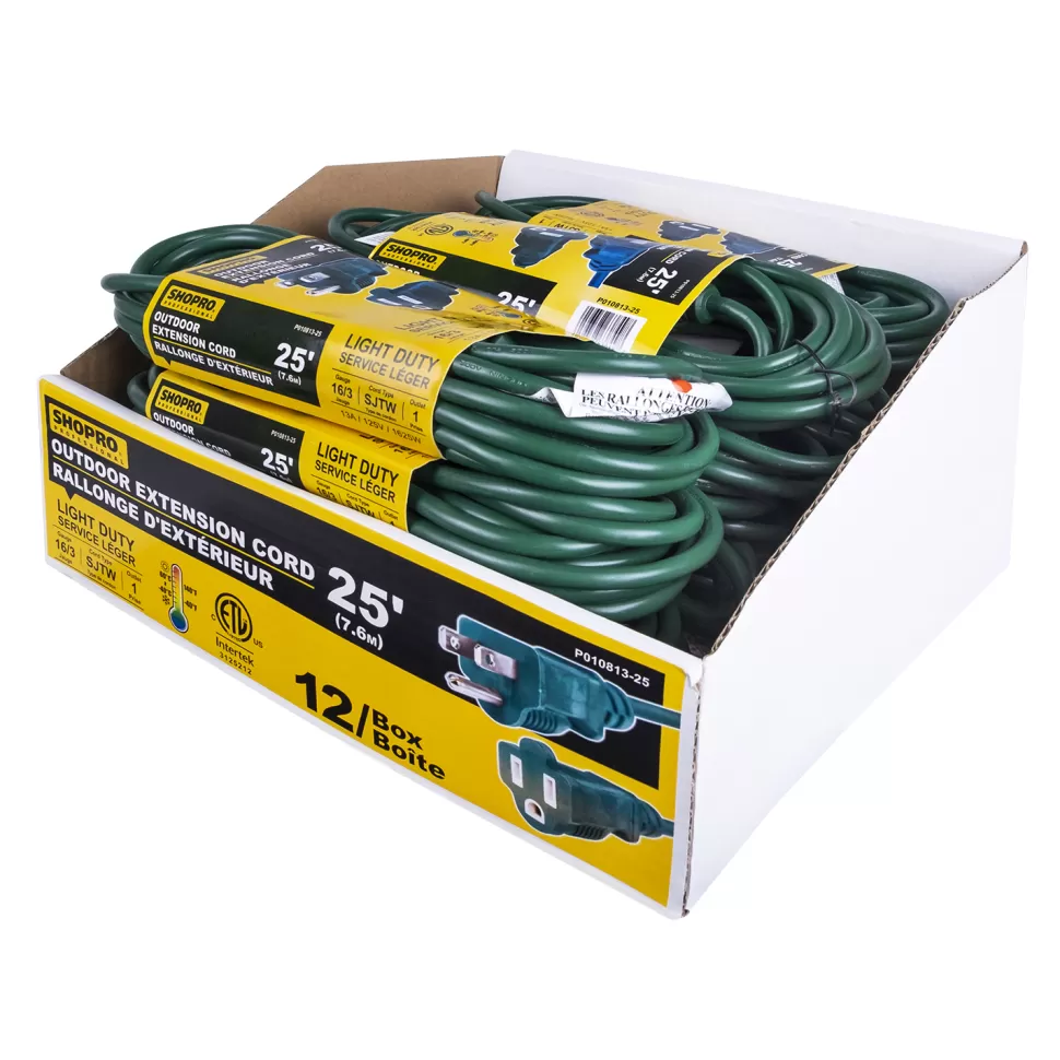 Christmas Forever EXT. CORD O/D 16/3 1-OUTLET 25′ GREEN
