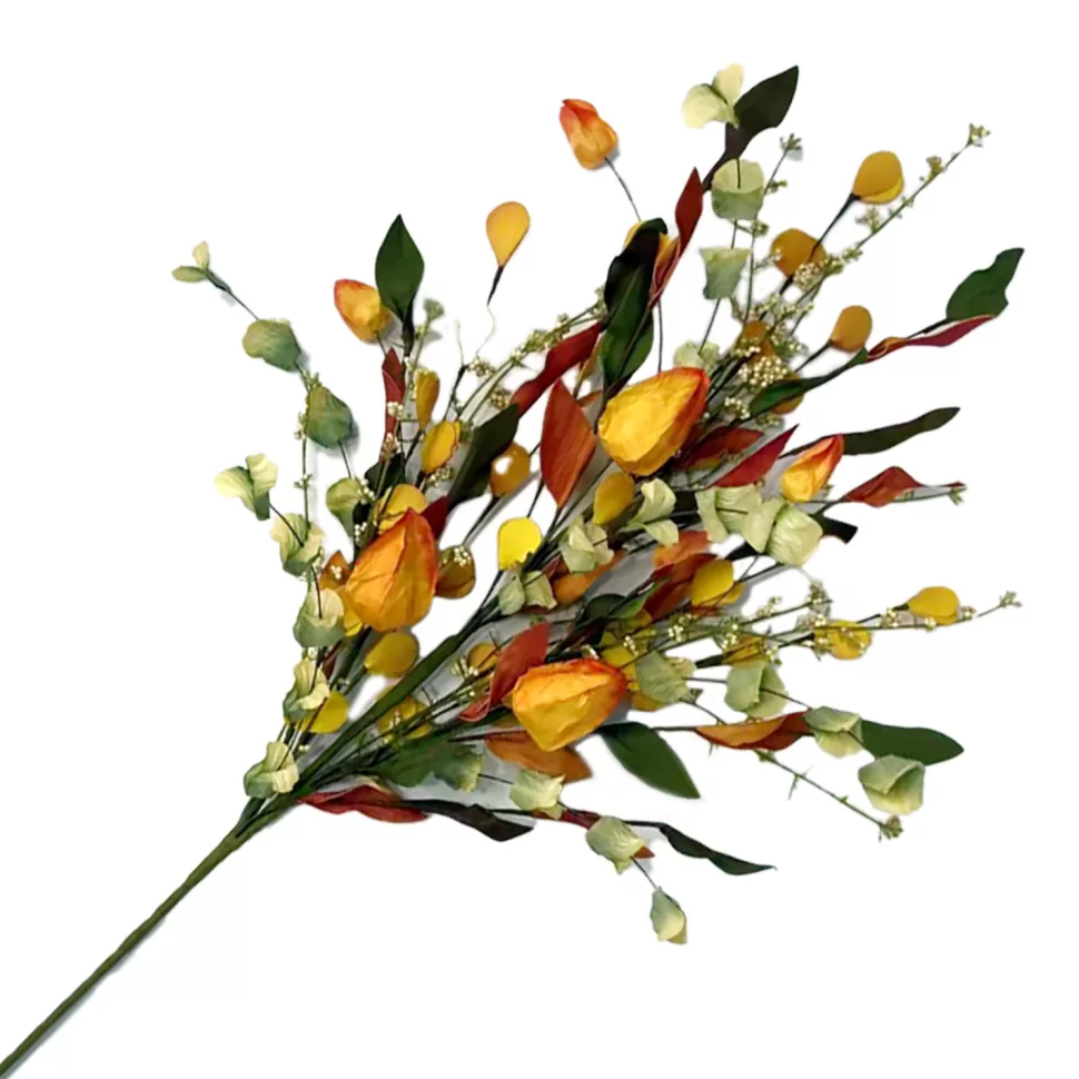 Christmas Forever FALL SPRAY MIXED LEAF W/ MINI CLUSTER BERRIES 31.5″ ORANGE/MULTI