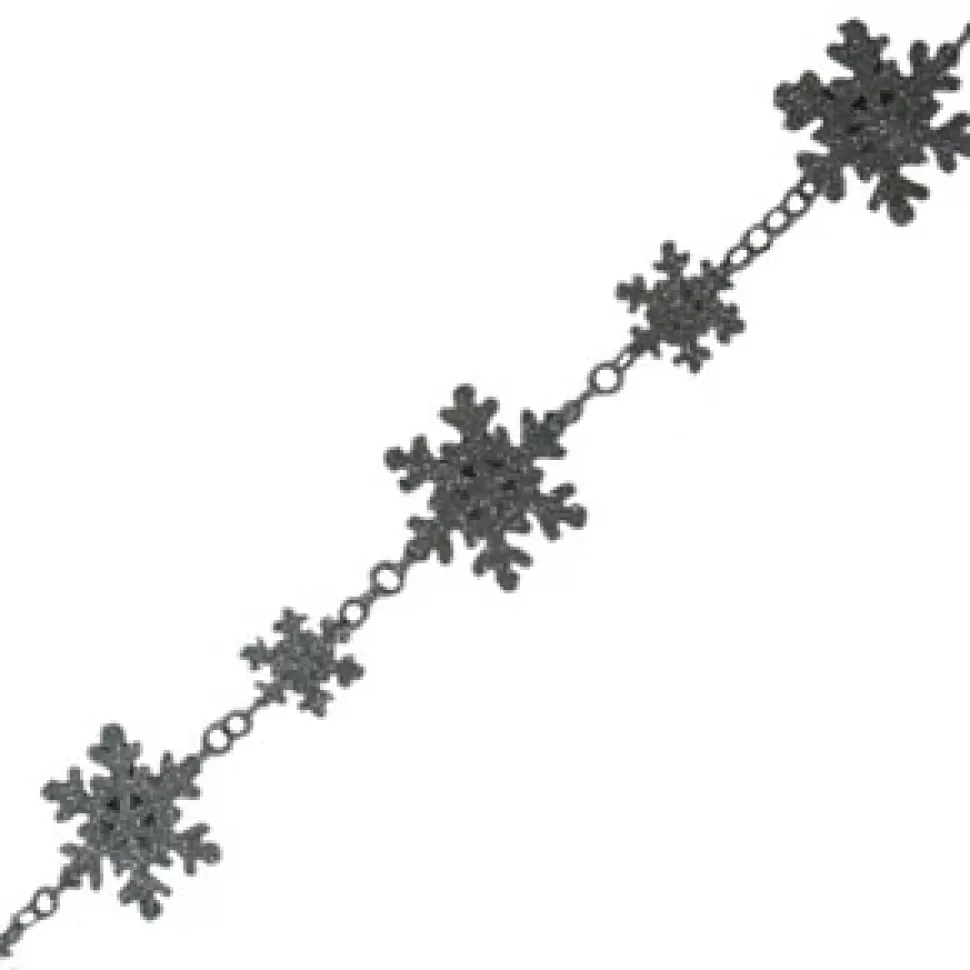 Christmas Forever GARLAND SNOWFLAKE 67″/170CM W/ SILVER GLTR