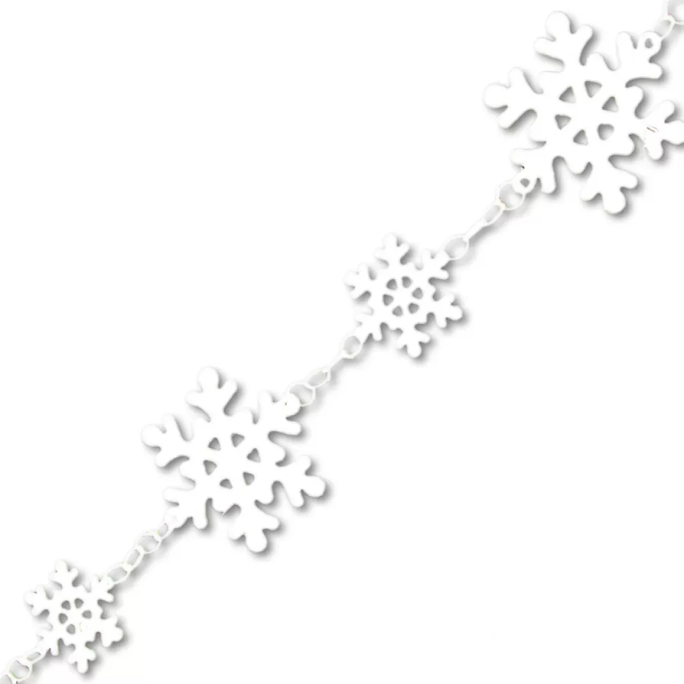 Christmas Forever GARLAND SNOWFLAKE 67″ 170CM W/ WHITE GLTR