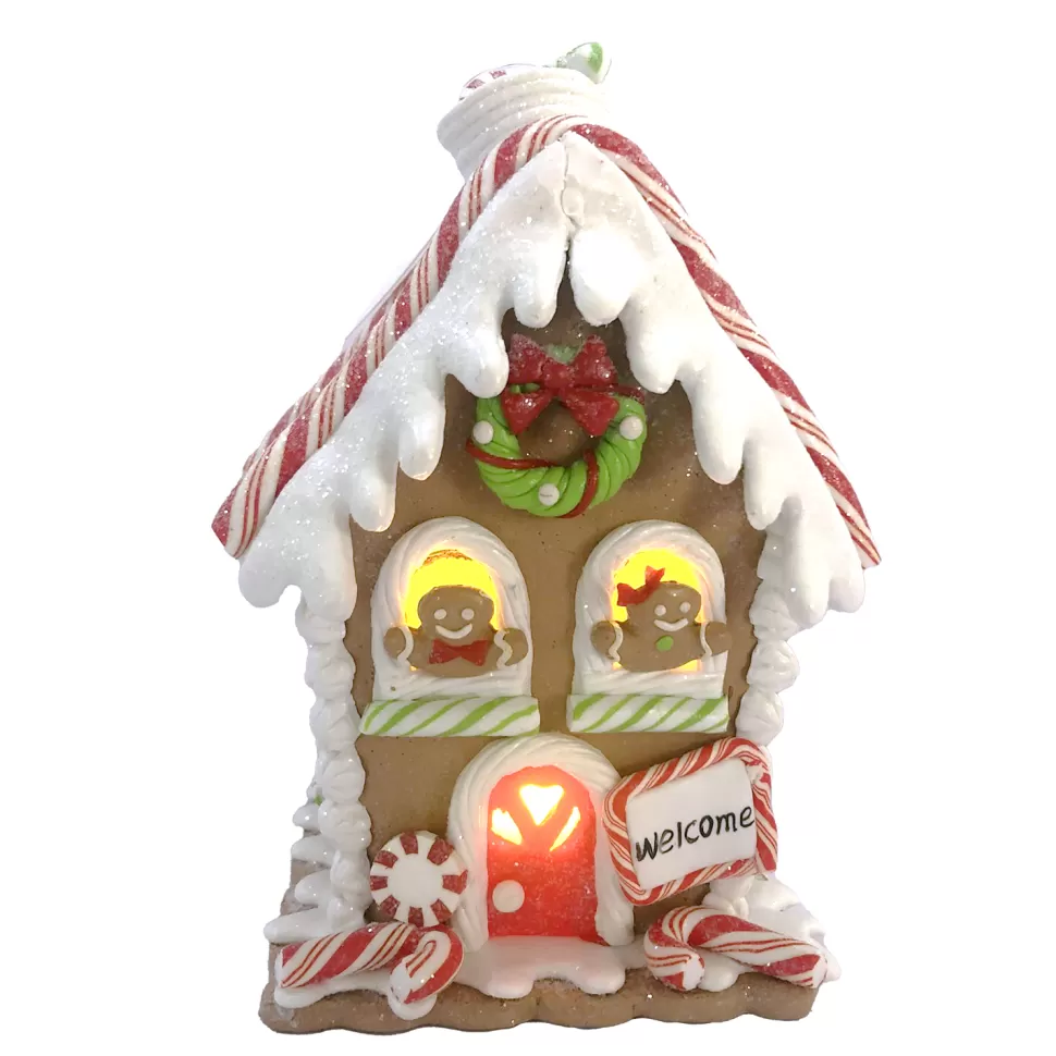 Christmas Forever GINGERBREAD HOUSE W/ LED (YELLOW) 3.7″ CLAY DOUGH