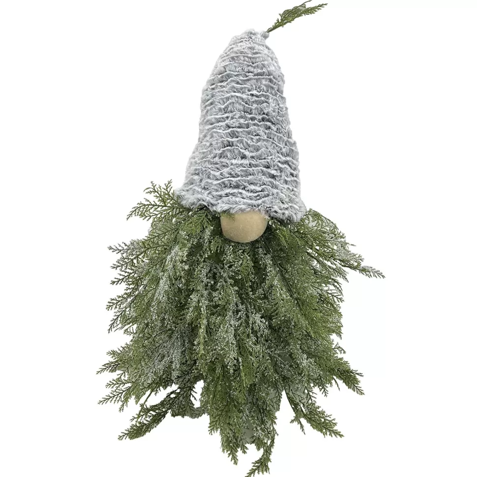 Christmas Forever GNOME PINE BODY | FUR HAT GREEN/NATURAL 15.5″x19.5″ FROSTED
