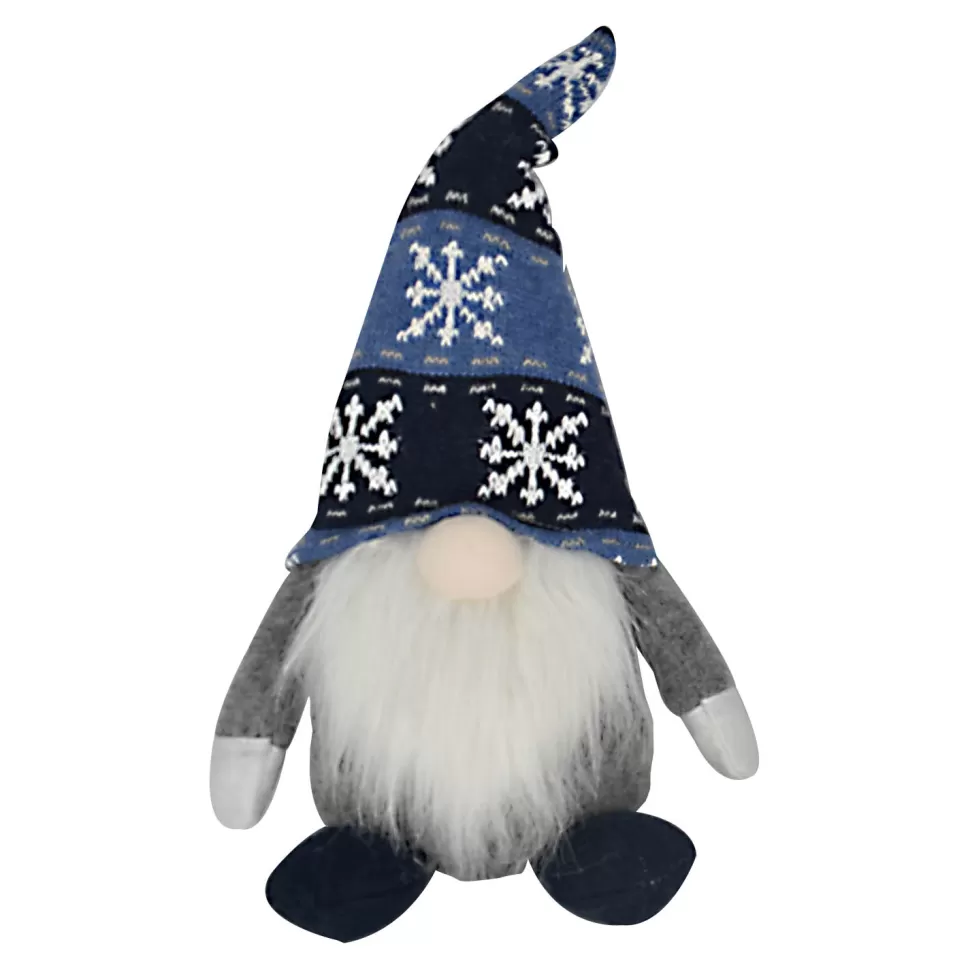Christmas Forever GNOME PLUSH STANDING11” BLUE W/ SNOWFLAKE HAT