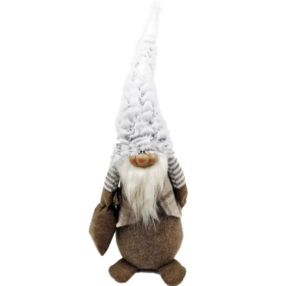 Christmas Forever GNOME PLUSH STANDING 20″ BROWN/ BIRCH FUR HAT W/FACE