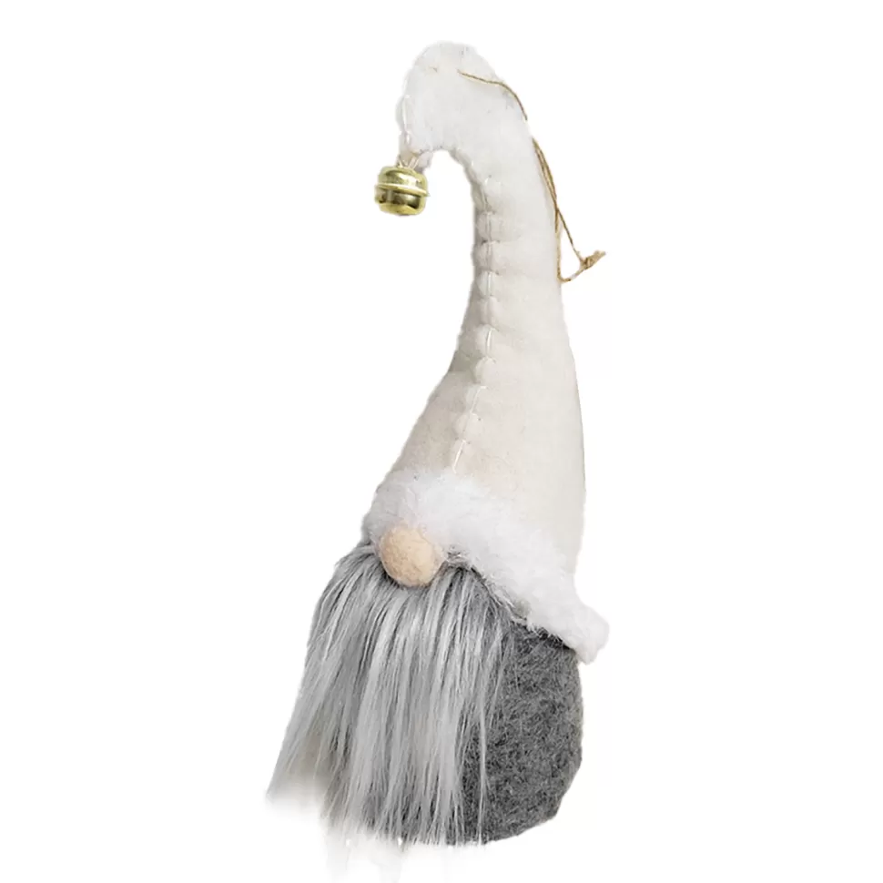 Christmas Forever GNOME STANDING WOOL 8.5″ GRAY W/ IVORY HAT