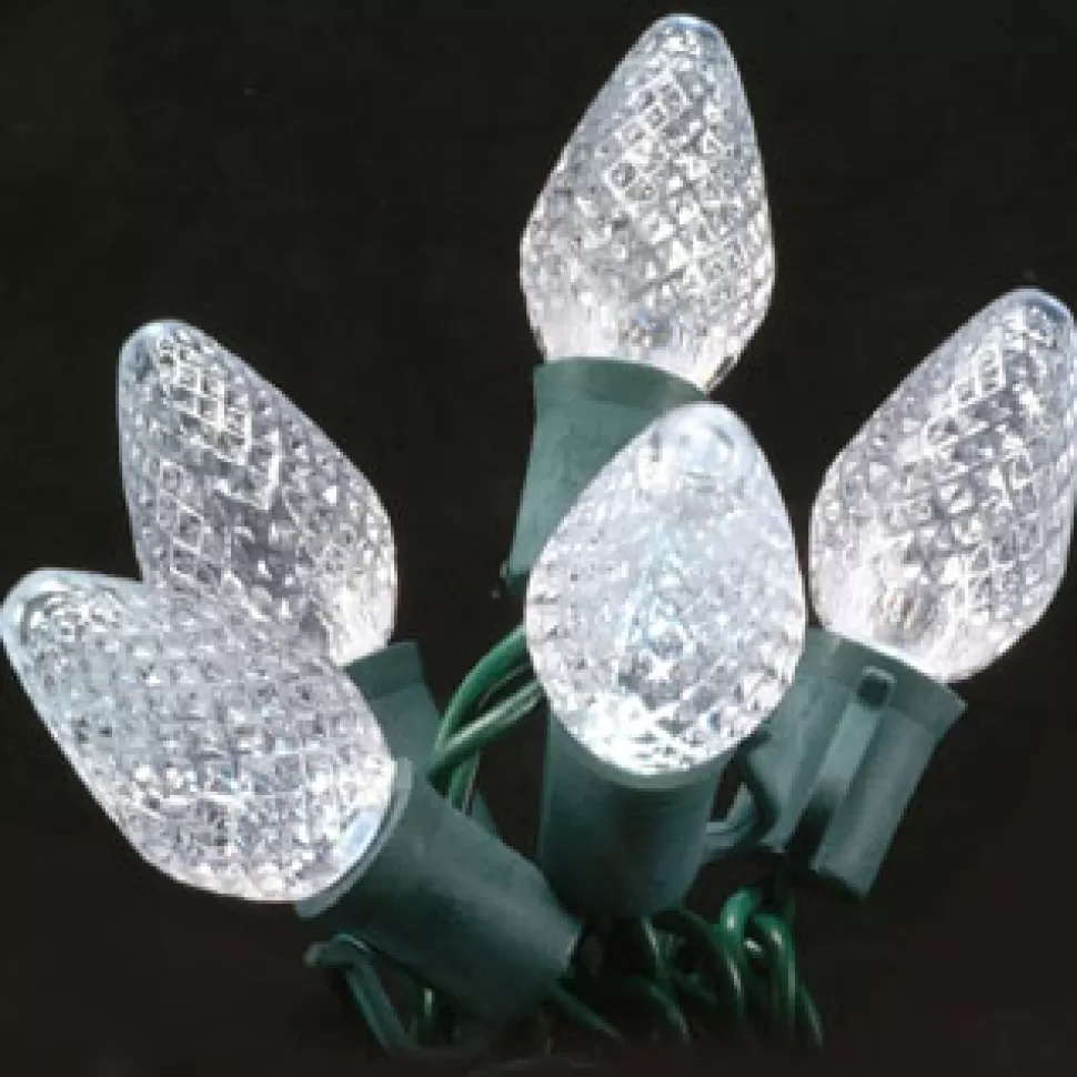 Christmas Forever LIGHT LED O/D C7 FACETED 25L PURE WHITE