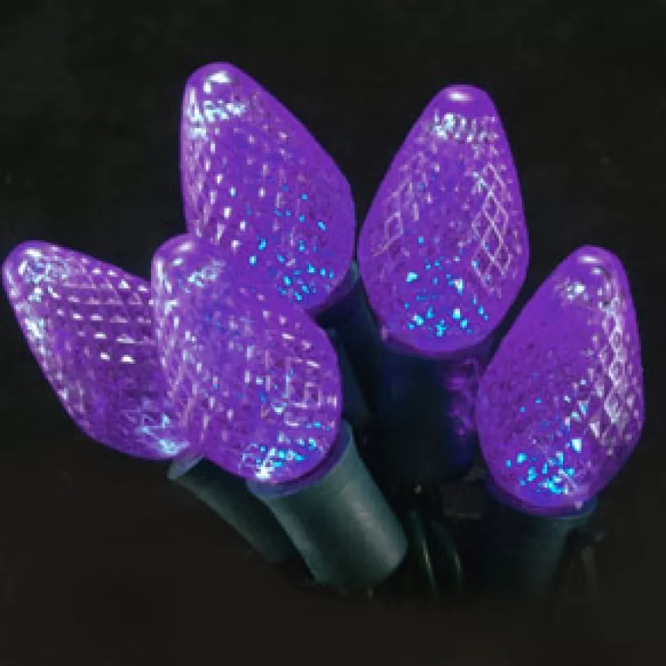 Christmas Forever LIGHT LED O/D C7 FACETED 25L PURPLE