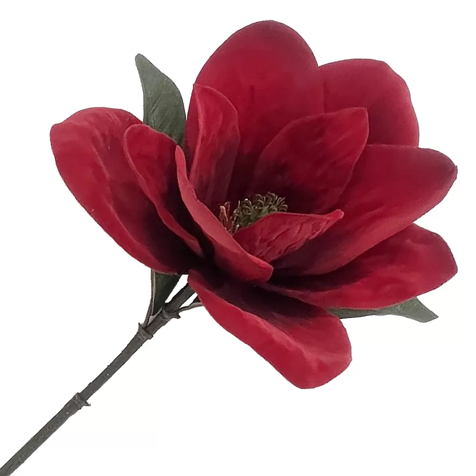 Christmas Forever MAGNOLIA STEM RED 9″ DLX VELVET HEAD W/ 30″ STEM