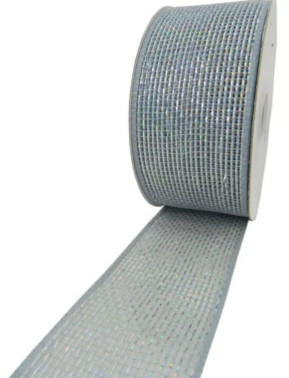 Christmas Forever MESH RIBBON 2.5″ X 25 YDS SILVER FULL SPARKLE