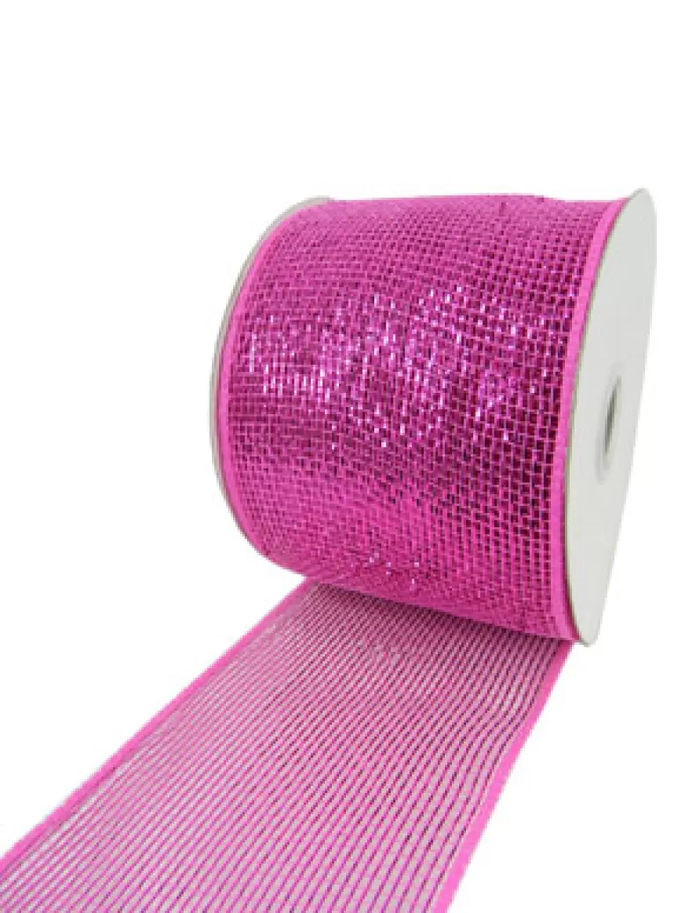 Christmas Forever MESH RIBBON 4″ X 25 YDS FUCHSIA FULL SPARKLE