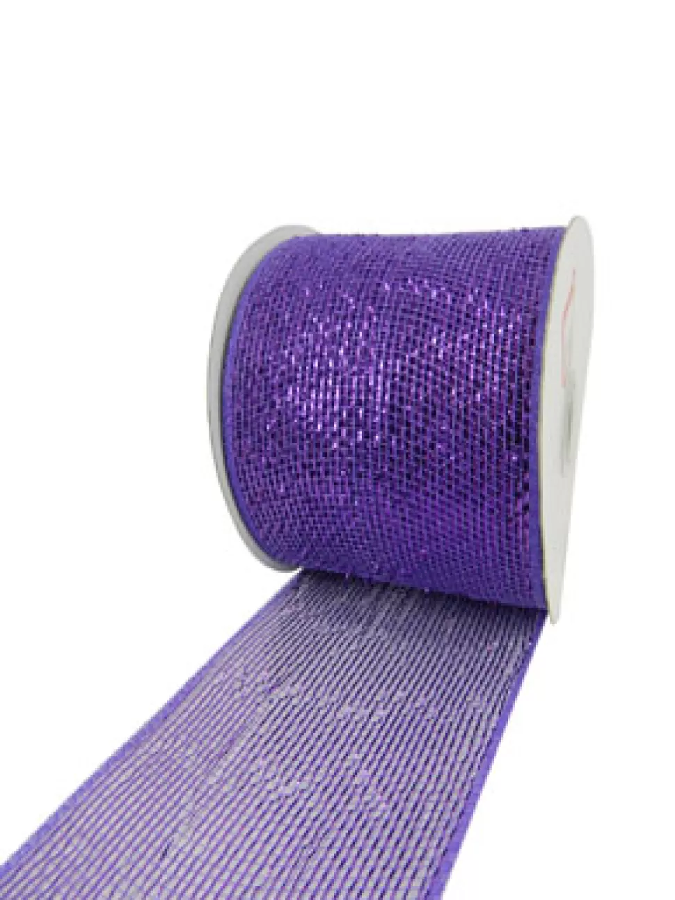 Christmas Forever MESH RIBBON 4″ X 25 YDS PURPLE FULL SPARKLE
