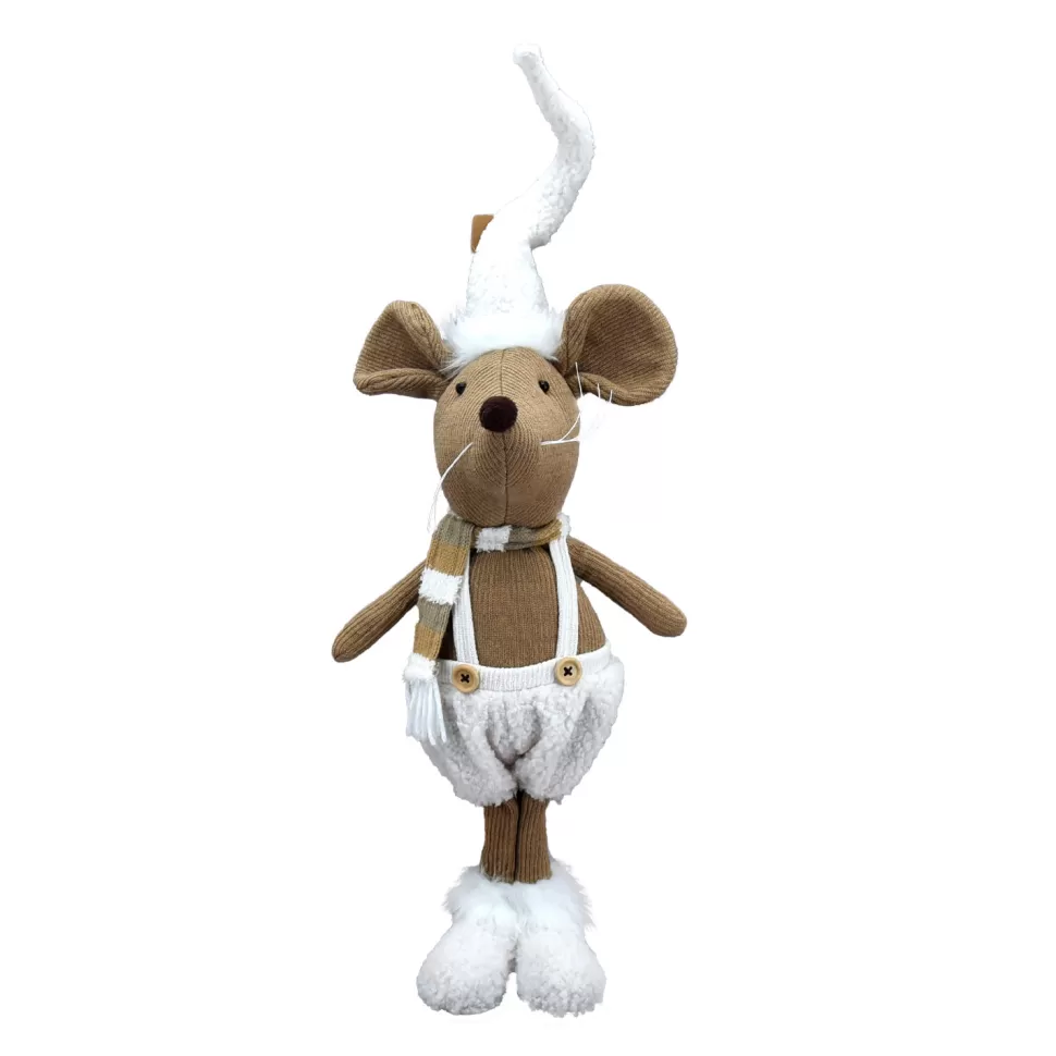 Christmas Forever MOUSE PLUSH STANDING BOY 27″ BROWN/ CREAM