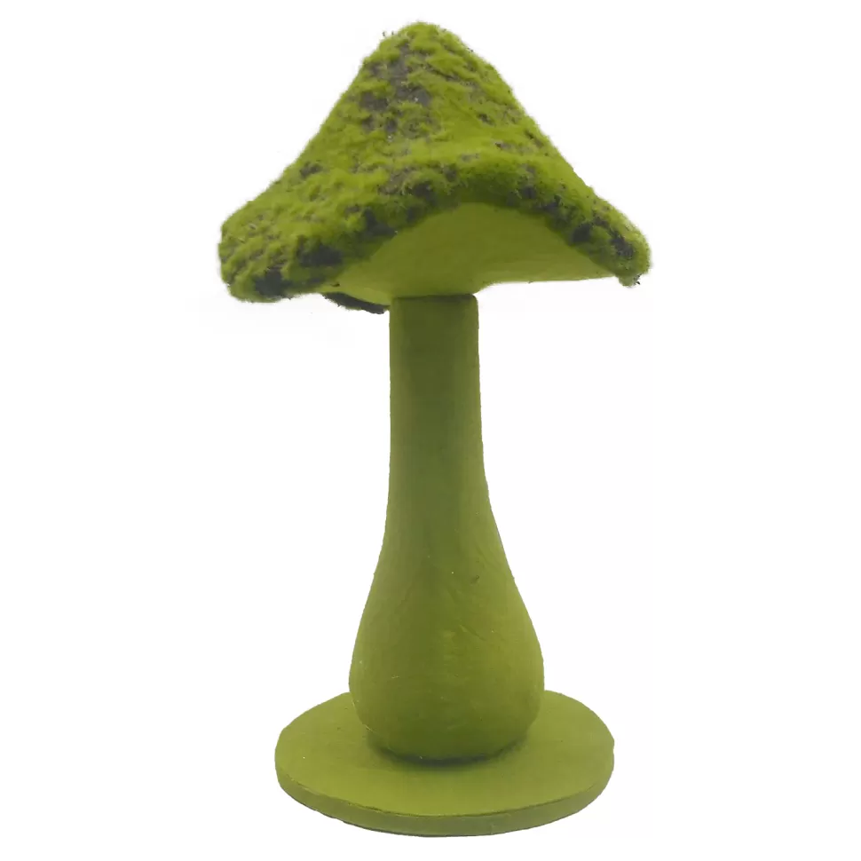 Christmas Forever MUSHROOM TABLE DECOR 12.5″ MOSS GREEN