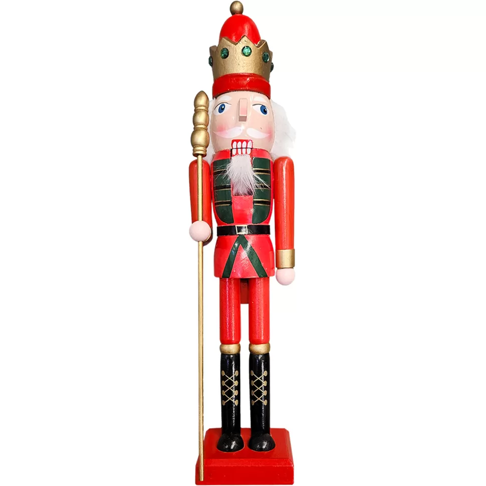 Christmas Forever NUTCRACKER WOODEN STANDING 15″ RED/BLACK