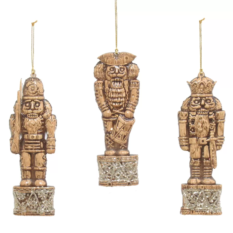 Christmas Forever ORN BROWN SOLDIER W/ GOLD GLITTER 5″ 3 ASSTD.