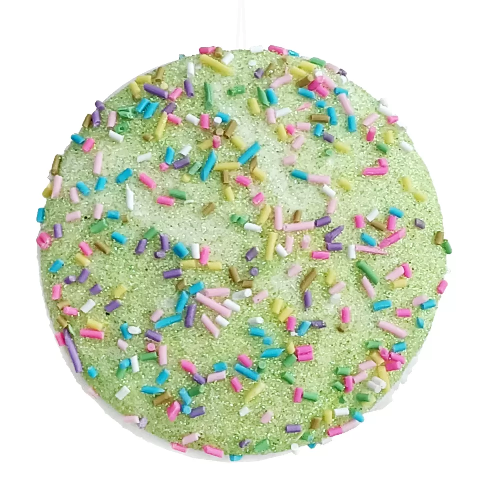 Christmas Forever ORN CANDY SPRINKLE MACAROON 3.5″ GREEN