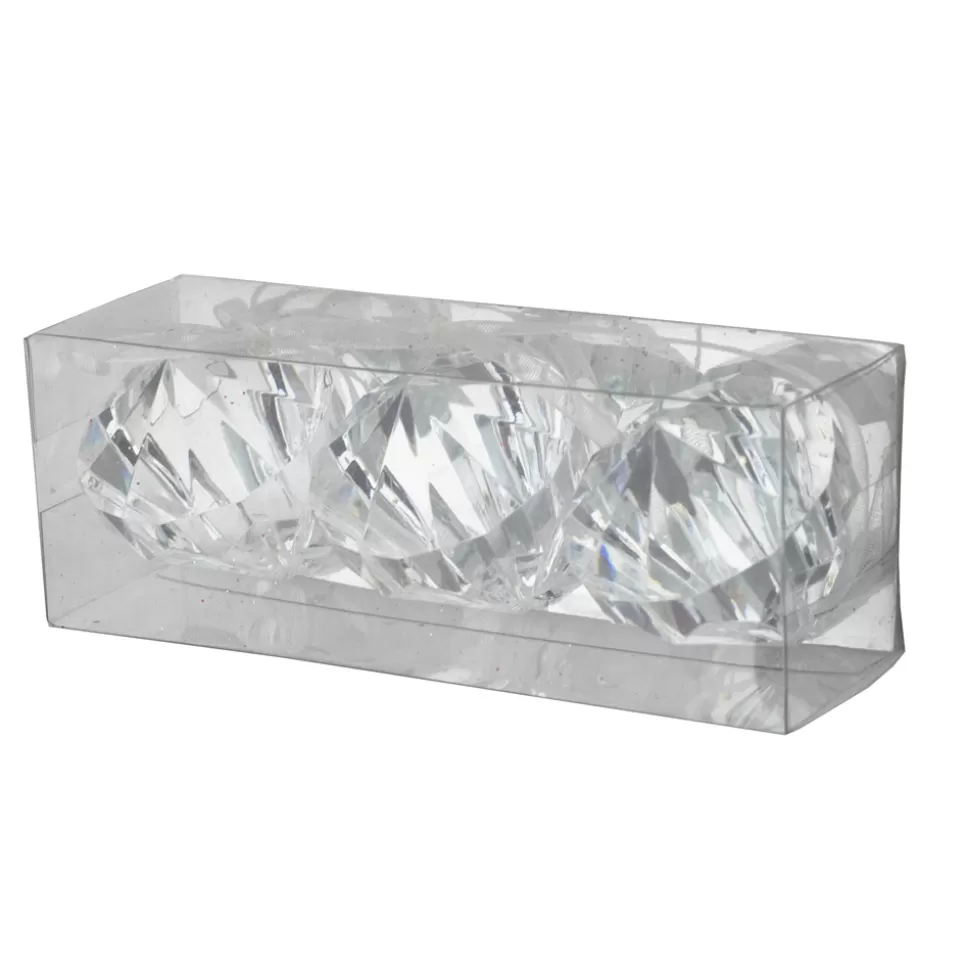 Christmas Forever ORN CLEAR DIAMOND DROP 1.5″ X 3PCS PVC BOX