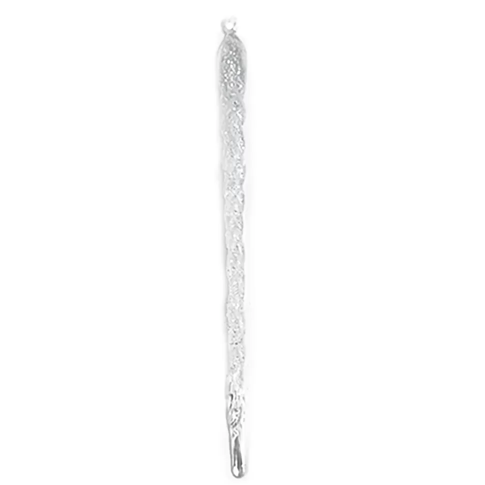 Christmas Forever ORN CLEAR FROST ICICLE 9″ W/ GLTR.