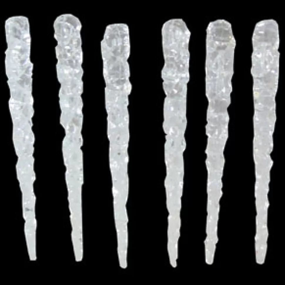 Christmas Forever ORN CLEAR ICICLES 5″ 6PC ACRYLIC