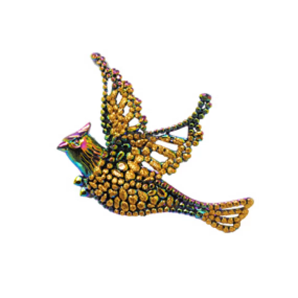 Christmas Forever ORN COPPER CARDINAL 5″ W/GLTR