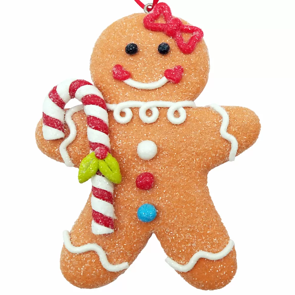 Christmas Forever ORN GINGERBREAD MAN 4″X3″ W/ CANDY CANE