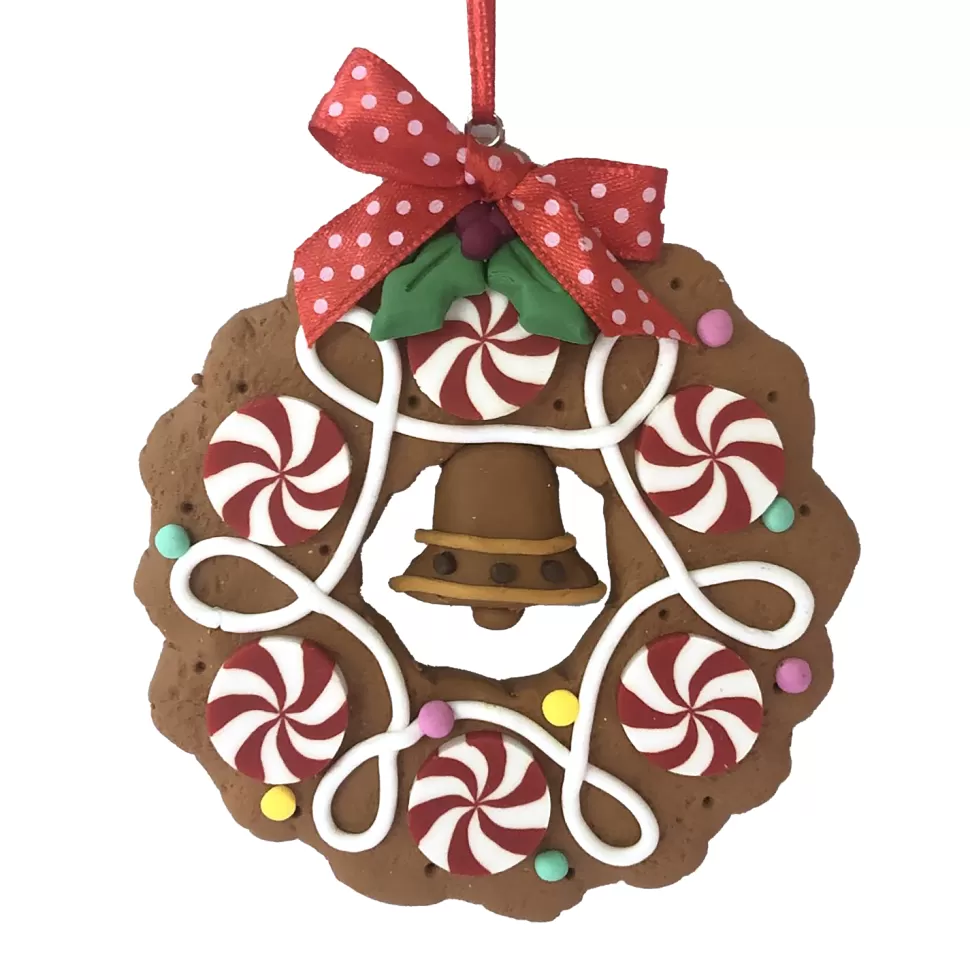 Christmas Forever ORN GINGERBREAD WREATH 3.9″ CLAY DOUGH