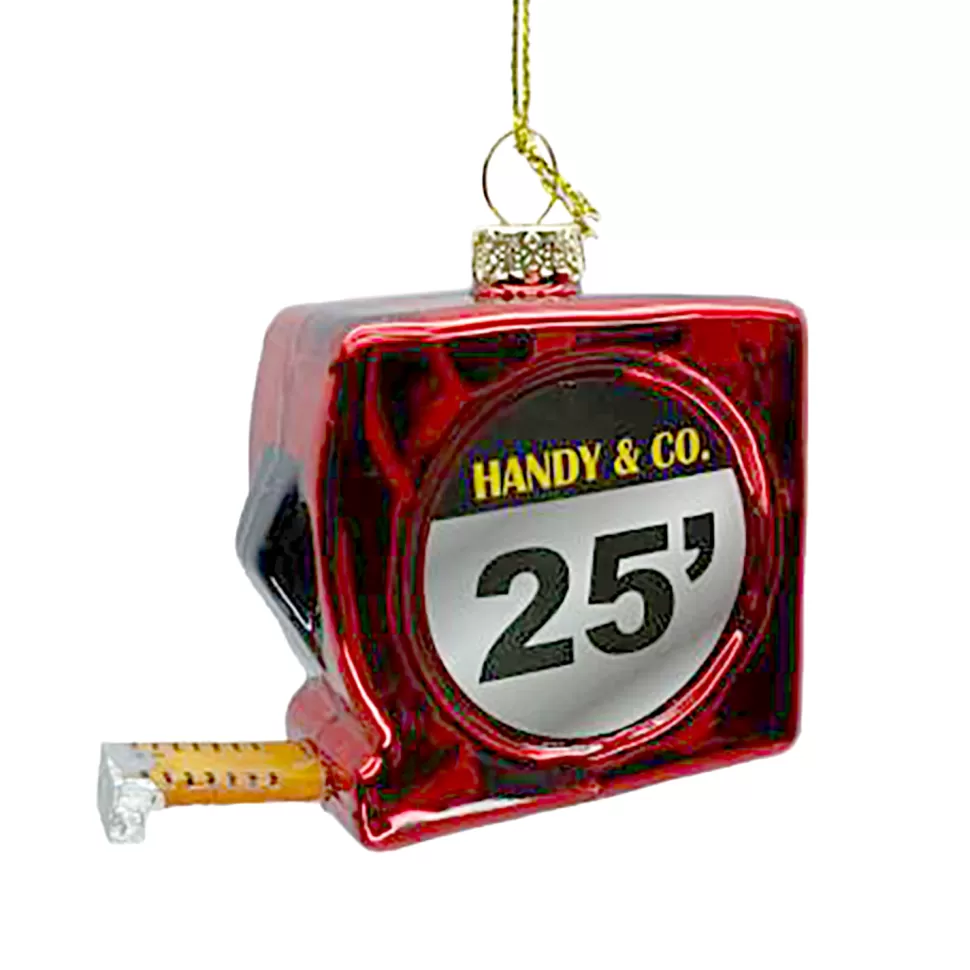 Christmas Forever ORN GLASS TAPE MEASURE 3″ RED