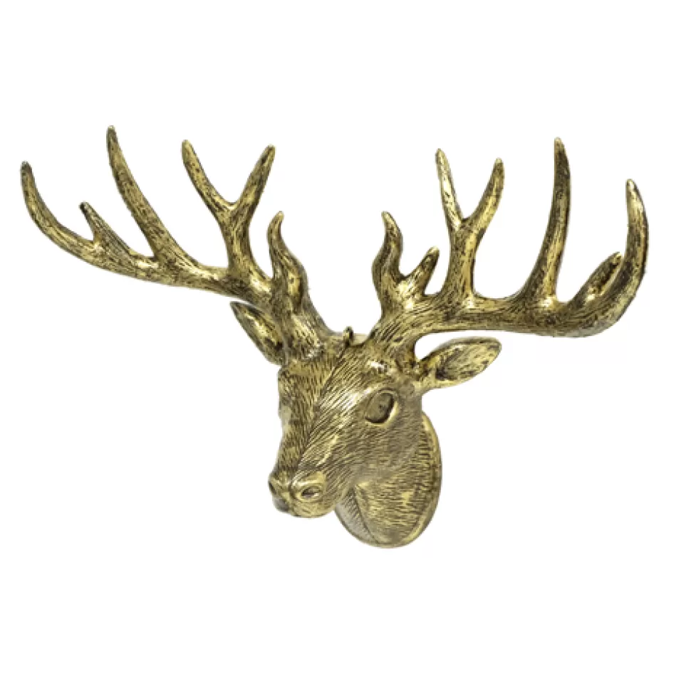 Christmas Forever ORN GOLD DEER 13″X16″ ANTIQUE FINISH