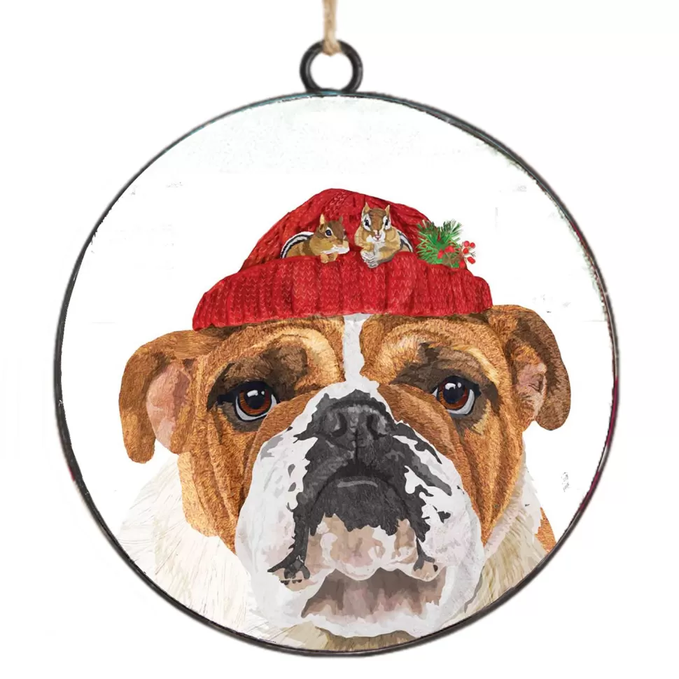 Christmas Forever ORN METAL DISC 4″ DOG