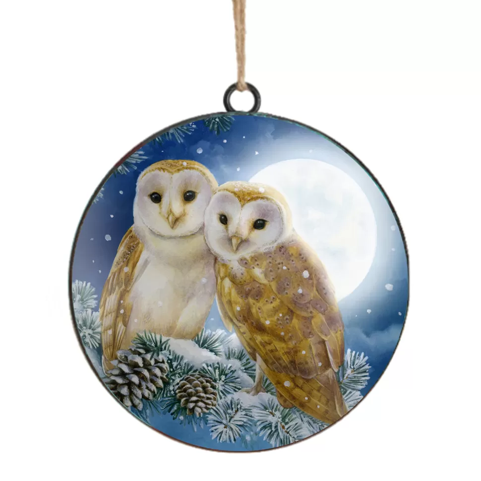Christmas Forever ORN METAL DISC 4″ NIGHT OWLS