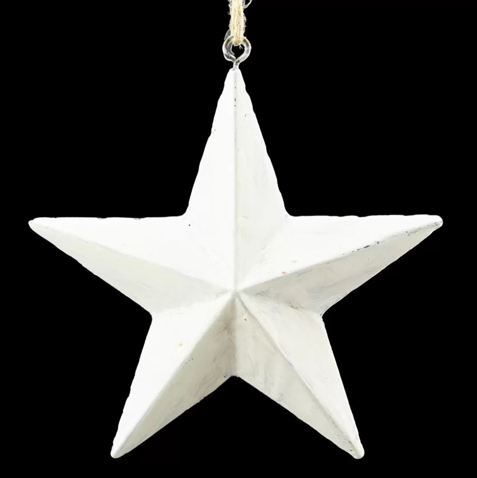 Christmas Forever ORN METAL STAR 4.75″ WHITE