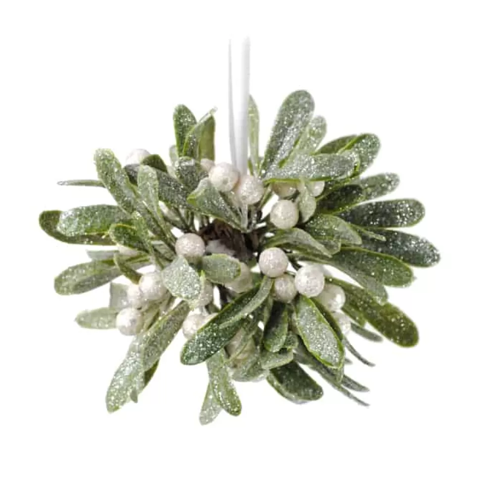 Christmas Forever ORN MISTLETOE KISSING BALL 4″ W/ GLITTER