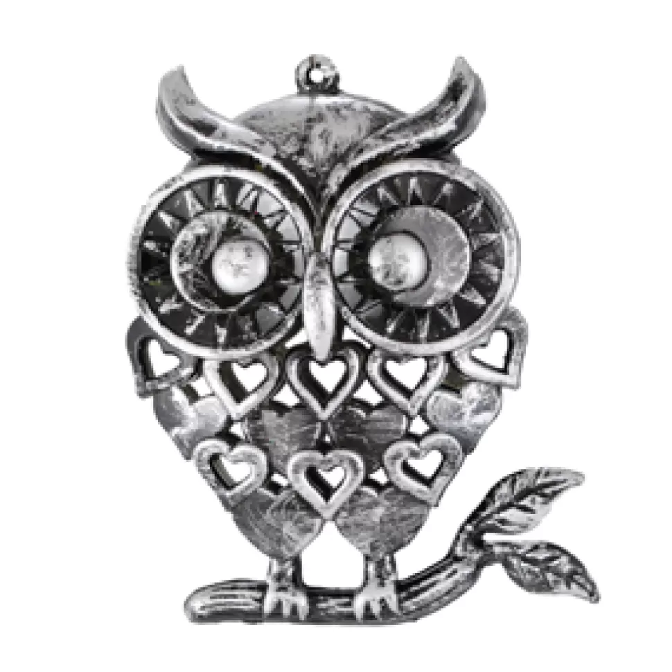 Christmas Forever ORN PEWTER OWL 3″ ANTIQUE FINISH