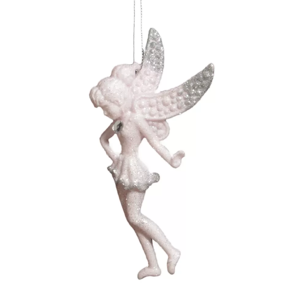 Christmas Forever ORN PINK FAIRY 5.5″ W/ JEWEL & GLITTER