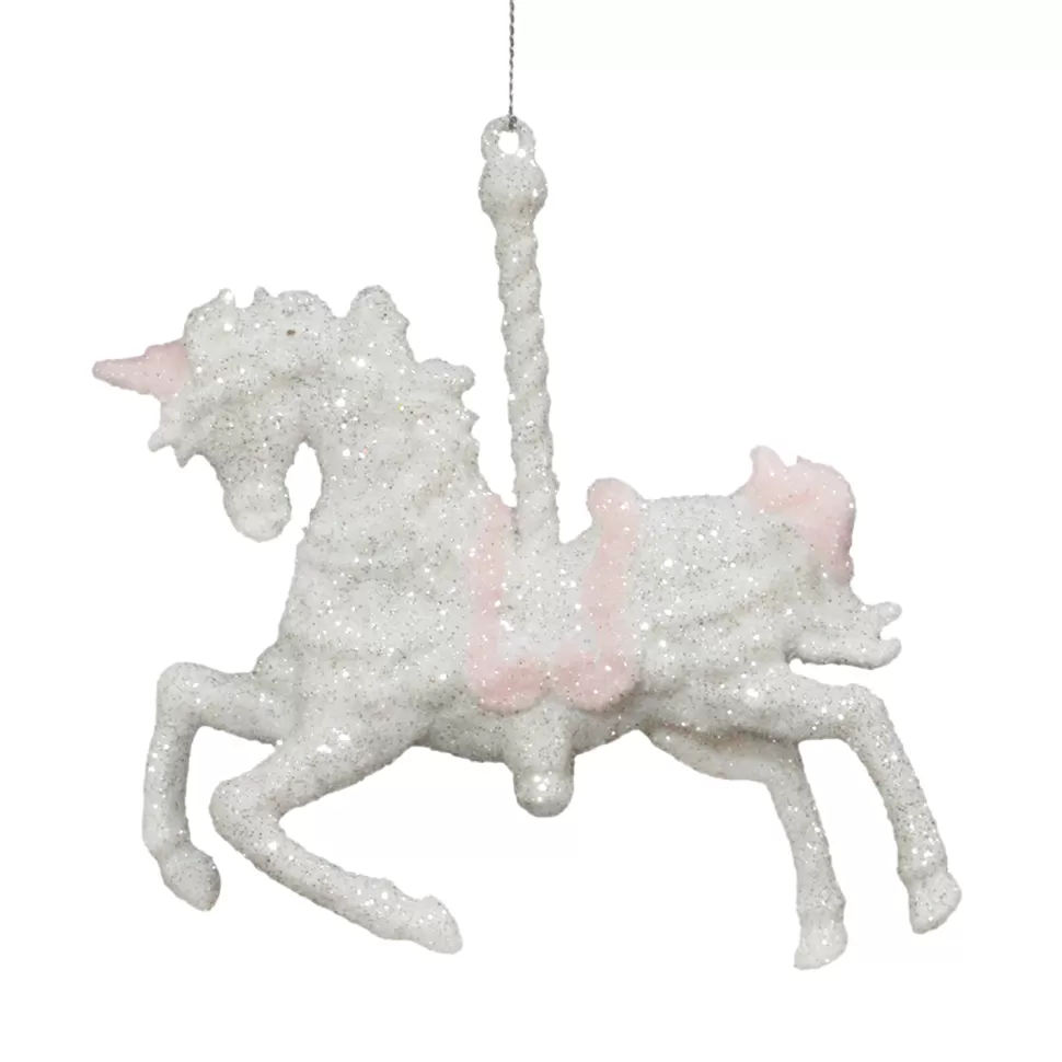 Christmas Forever ORN PINK-LIGHT CARROUSEL 4.25″ W/ GLTR.