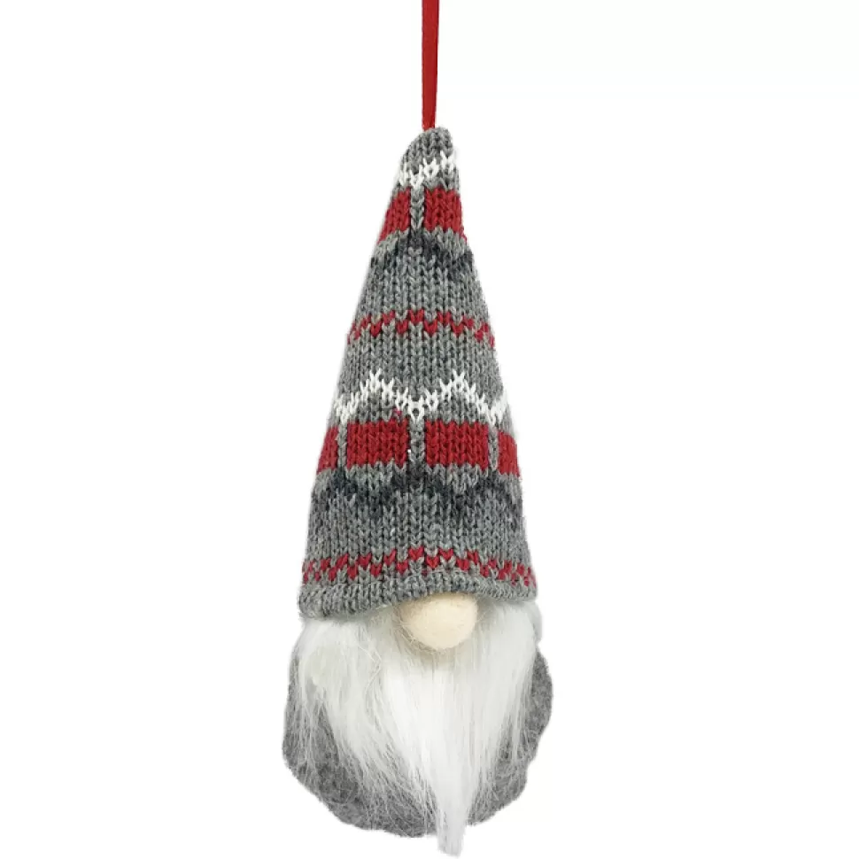 Christmas Forever ORN PLUSH GNOME 6″ W/ RED/ GRAY HAT