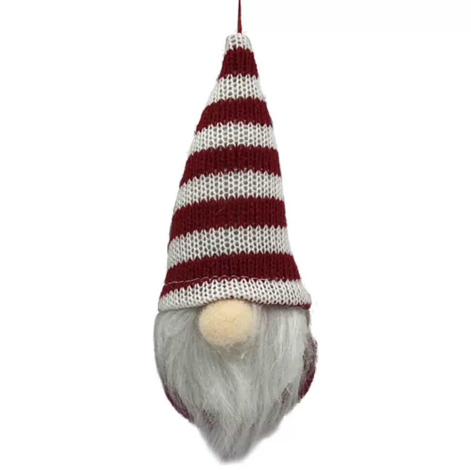 Christmas Forever ORN PLUSH GNOME 6″ W/ RED/WHITE STRIPES HAT