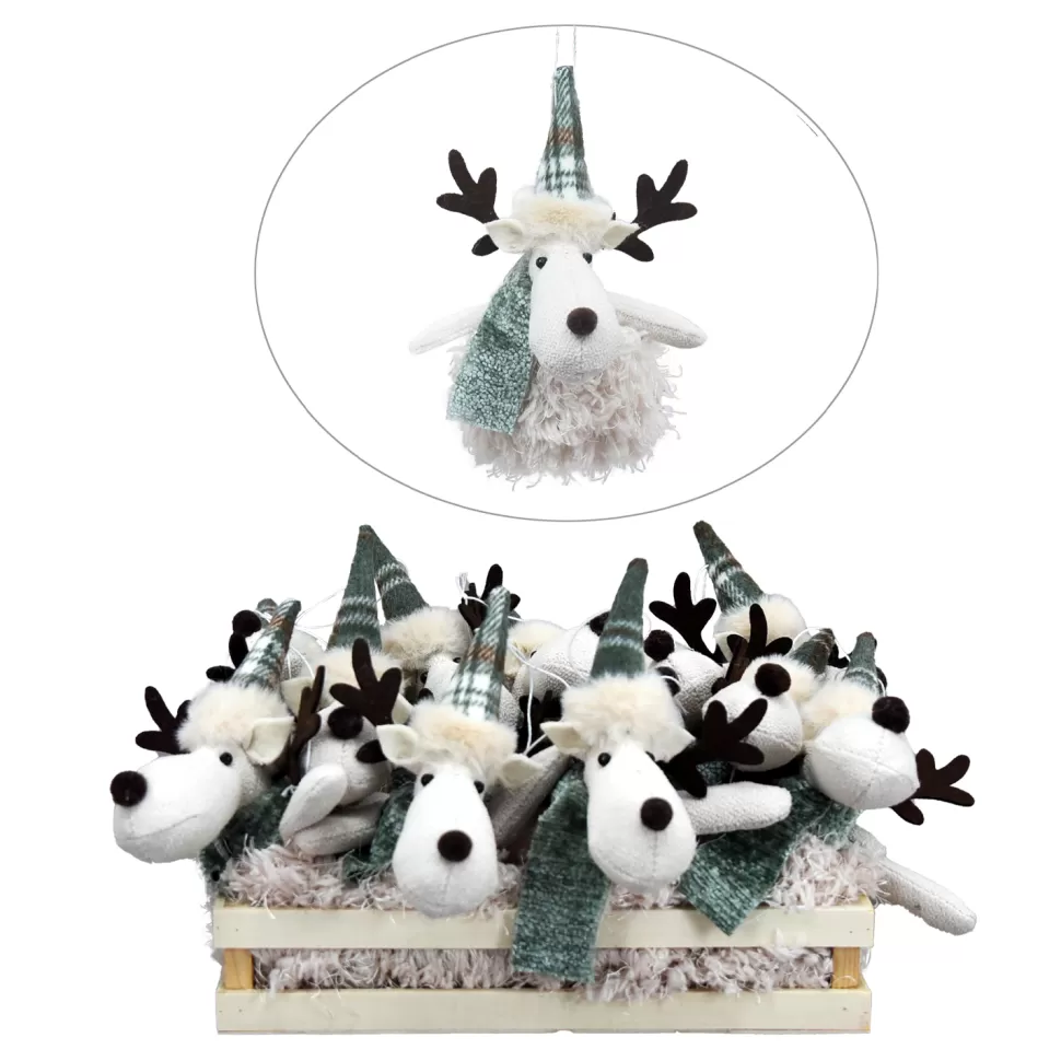 Christmas Forever ORN PLUSH MOOSE PLUSH 4.5″ RED/GREEN/GRAY 2 ASSTD.