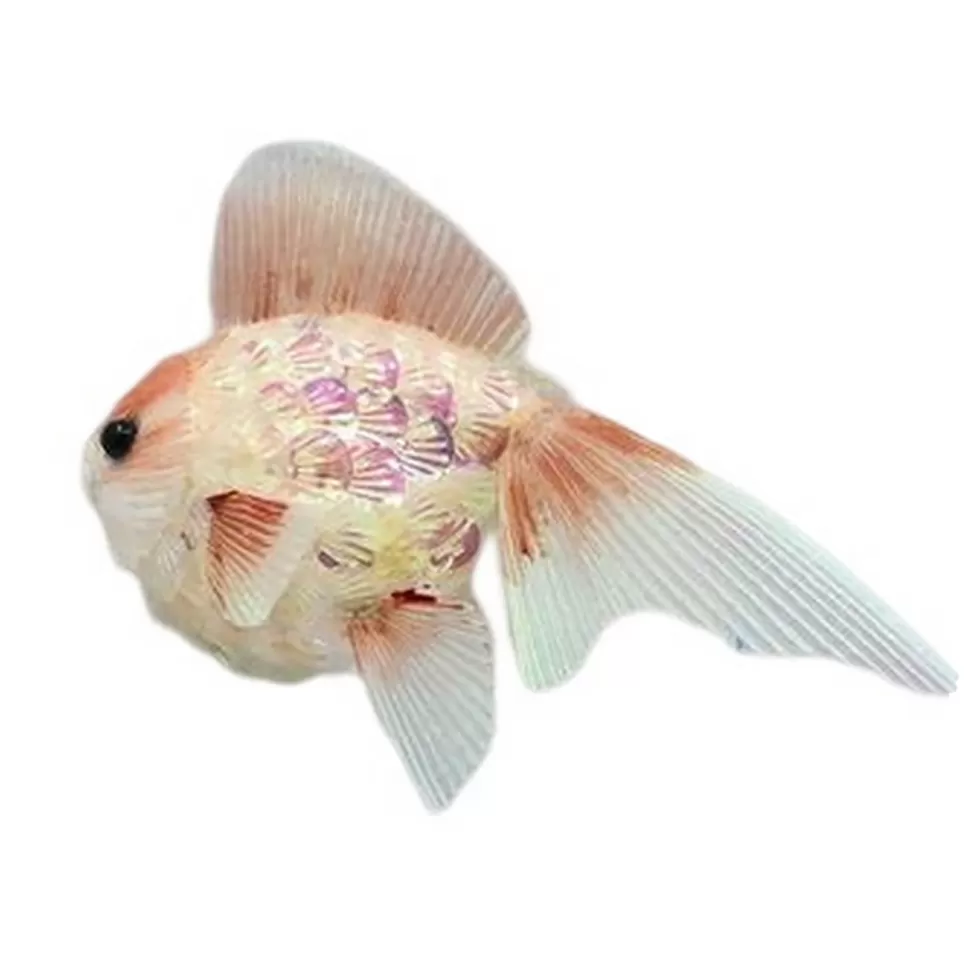Christmas Forever ORN SEA POLY FOAM FISH 7″X8″ SALMON / IRIDESCENT W/ GLITTER & SEQUIN