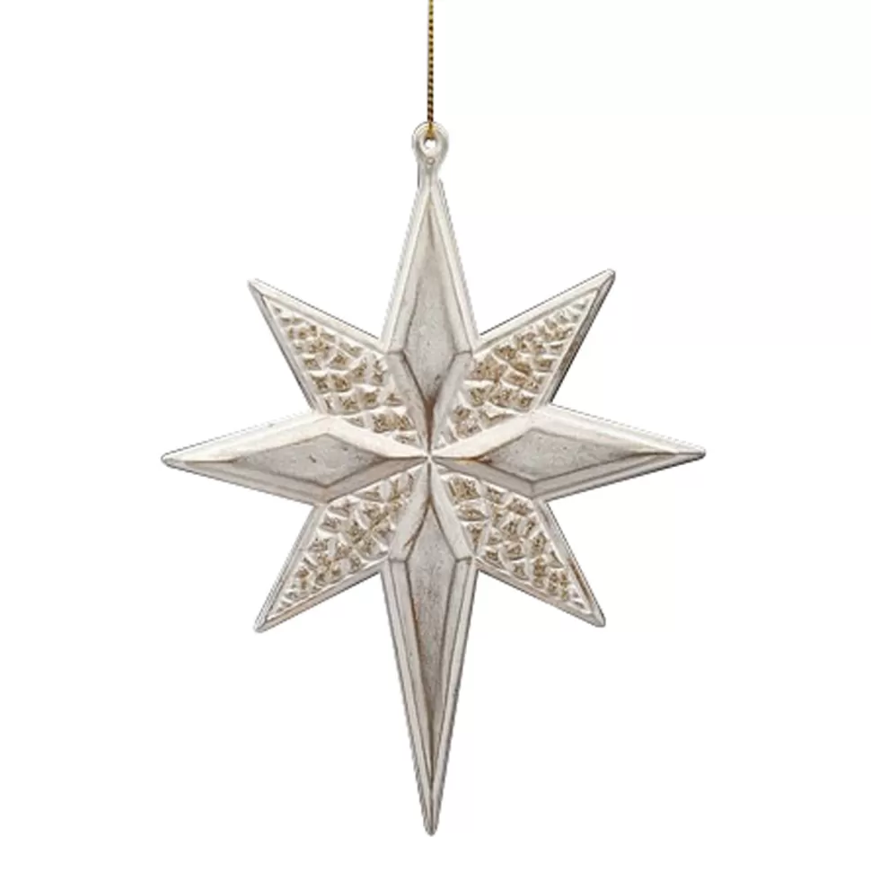 Christmas Forever ORN WHITE / GOLD STAR 7″ W/ GOLD FIN.