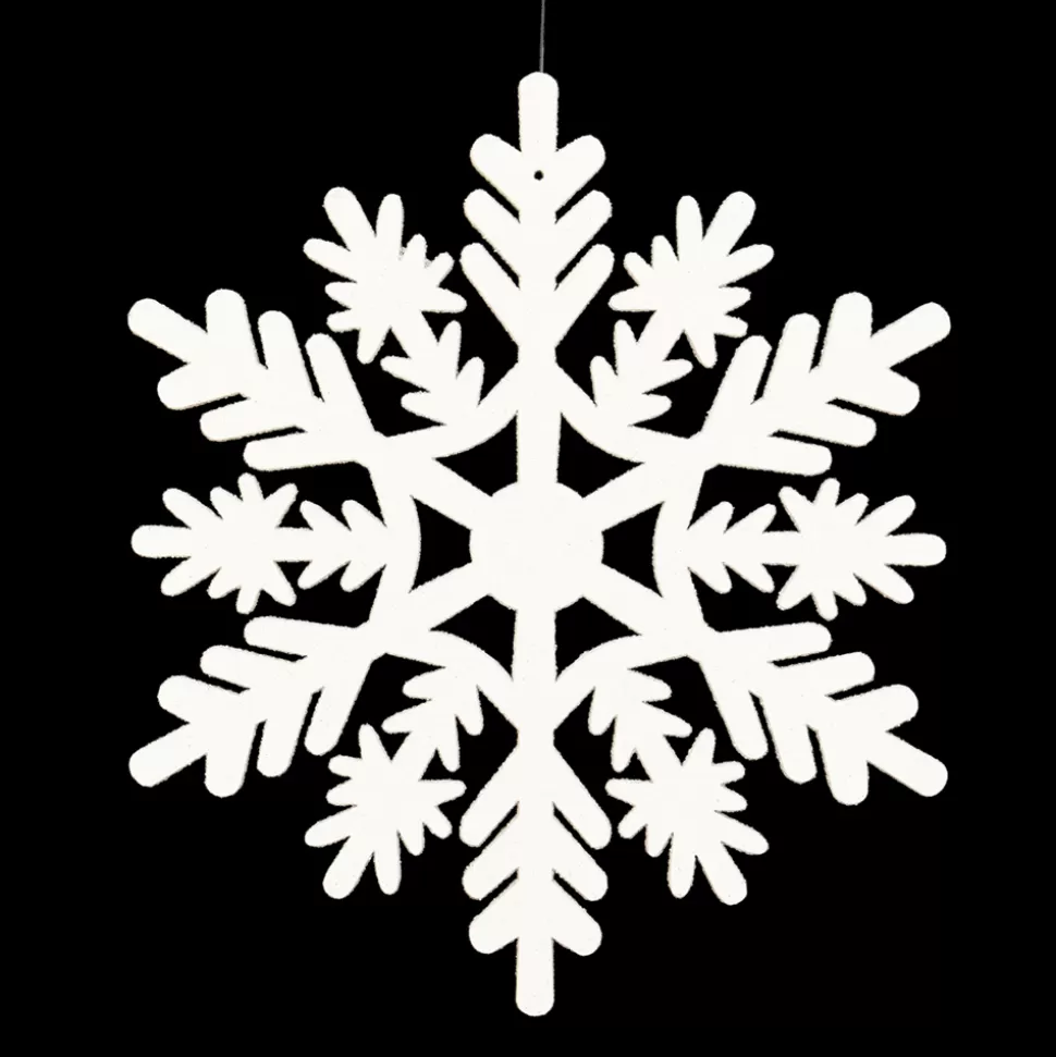 Christmas Forever ORN WHITE SNOWFLAKE 6″ W/ WHT GLTR