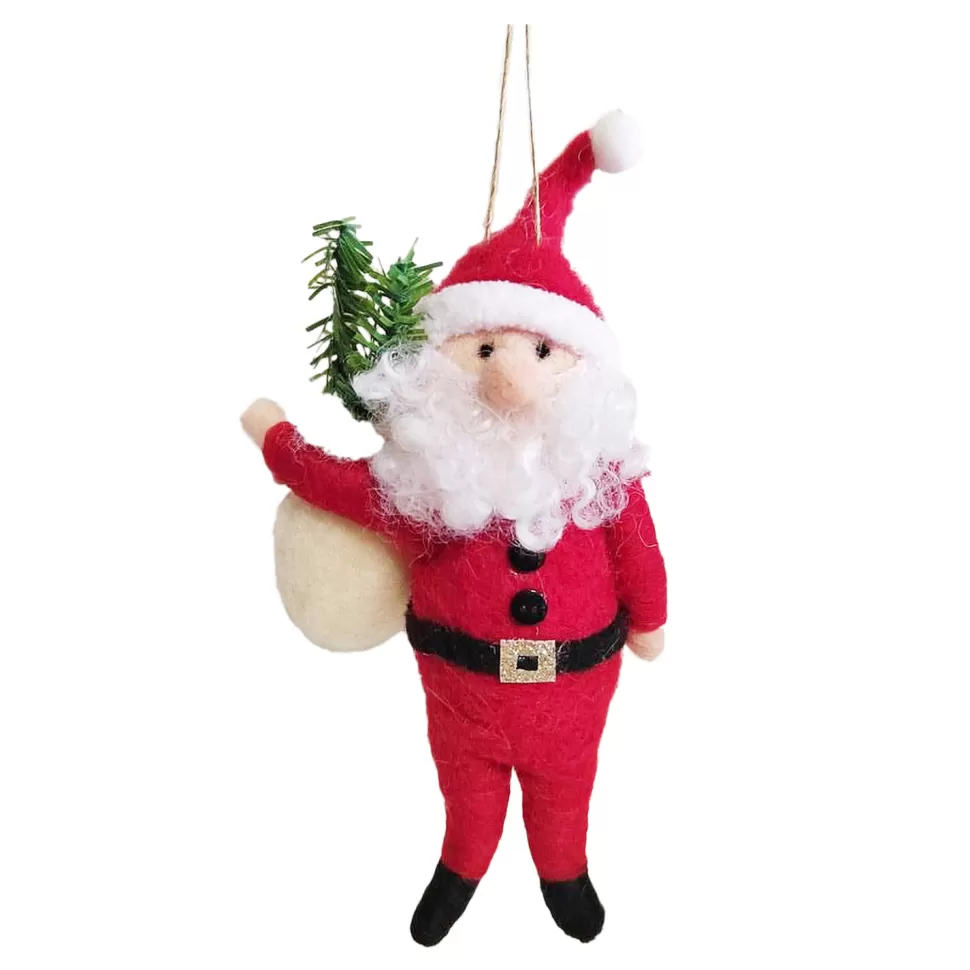 Christmas Forever ORN WOOL SANTA 5.5″ WITH GIFT BAG