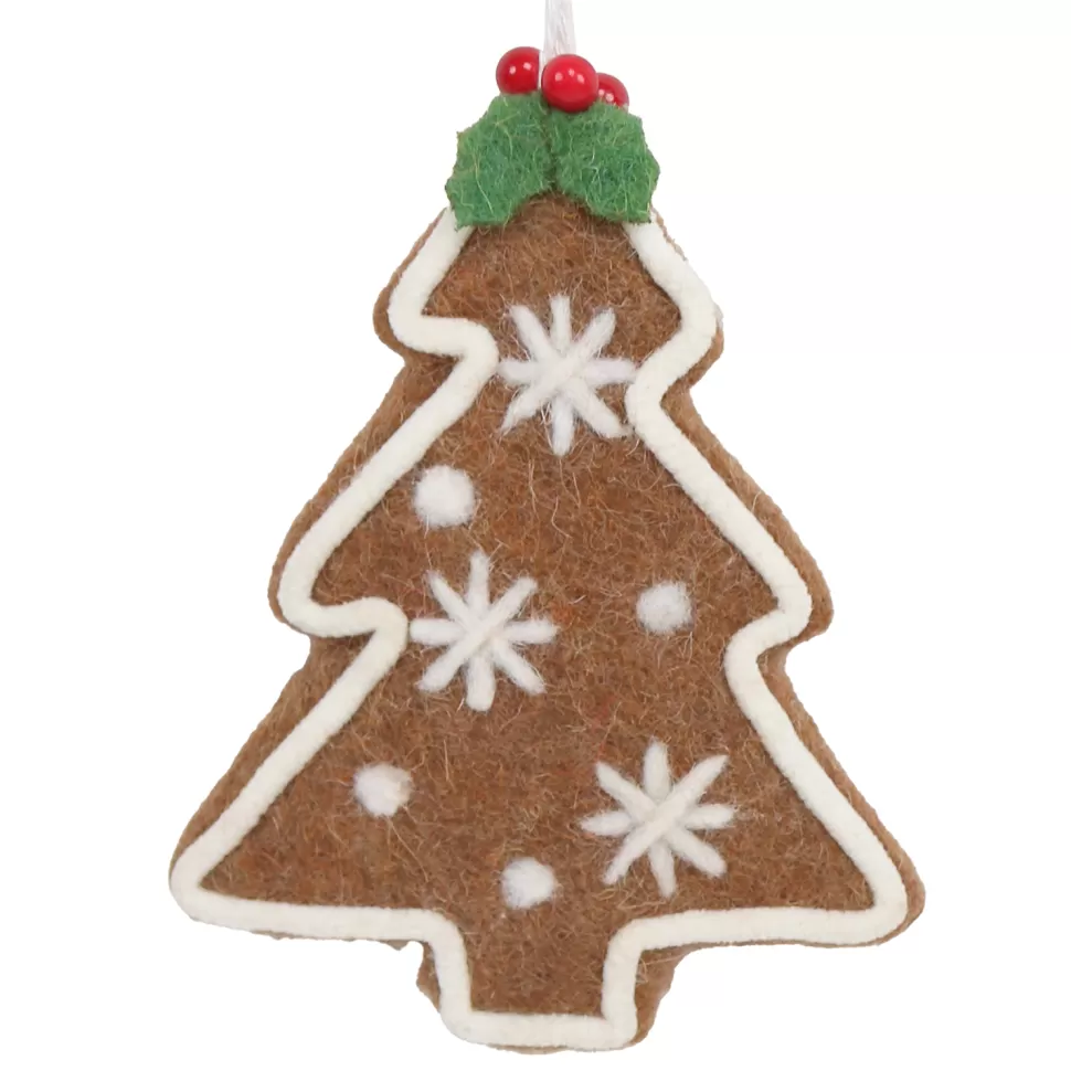 Christmas Forever ORN WOOL TREE 5.5″ BROWN/WHITE